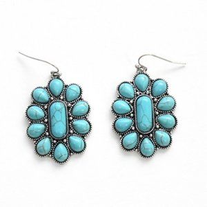 Turquoise Cholula Concho Western Earrings